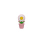 20Pcs 3D Silicone Focal Beads Potted Daisy With Flower Pot 13