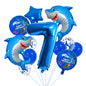 Ocean Shark Foil Balloon Set Kids Birthday Party Decoration 9