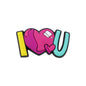 20pcs Silicone Focal Beads I Love You Text with Heart Design