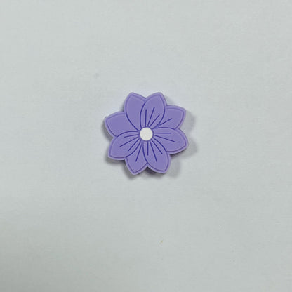 20Pcs Silicone Focal Beads Flower Macaron Color Simple Edition 10
