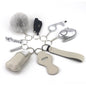 Outdoor Self Defense Alarm Whistle Pompom Keychain 10 Pack 6