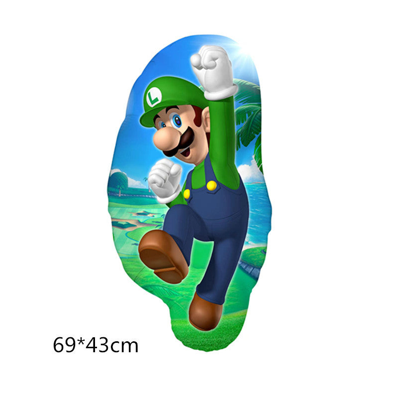 Super Mario Foil Balloons Party Decoration Set 5pcs 7
