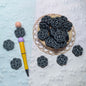 20pcs Silicone Focal Beads Peony Flower with Black Center Detail 7