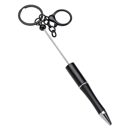 DIY Portable Keychain Beadable Ballpoint Pen Metal Plastic 21.5cm 5