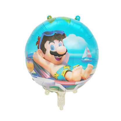 Super Mario Foil Balloons Party Decoration Set 5pcs 15