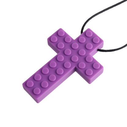 Silicone Cross Teething Necklace Sensory Fidget Toy 3 Pack 9