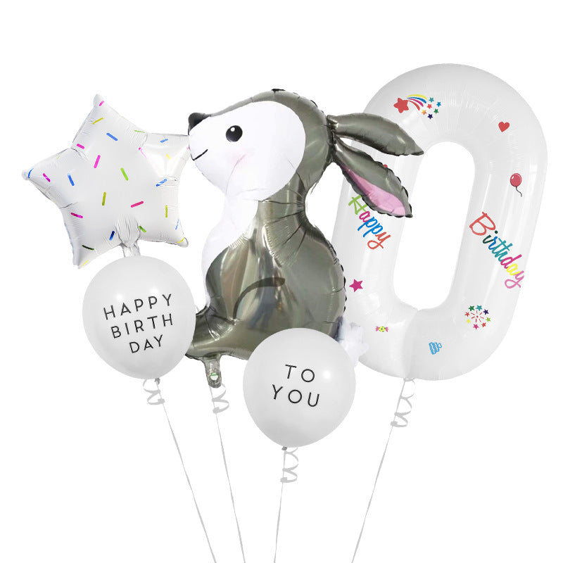 Easter Bunny Foil Balloon Set Party Decoration 13