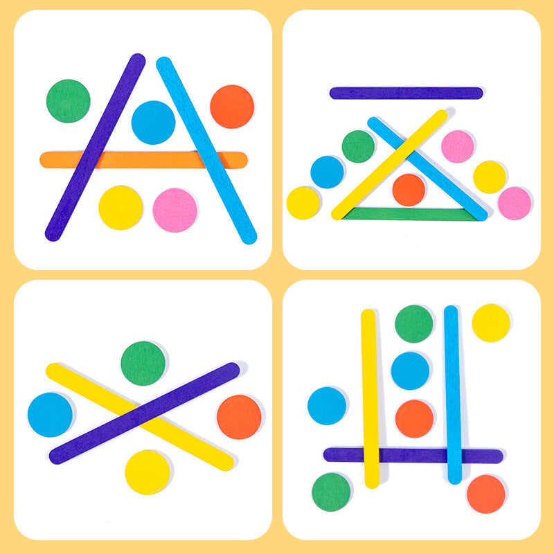 Wooden Puzzle Color Pairing Montessori Toys Educational Toy 3