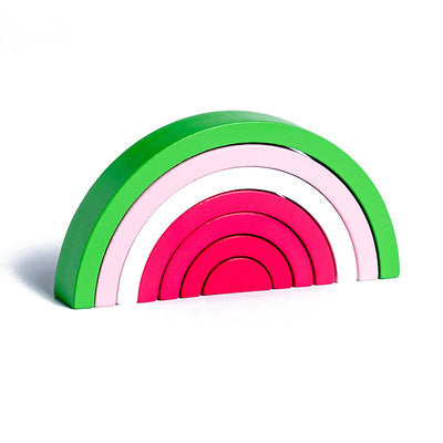 Wooden Rainbow Building Blocks Educational Toy for Kids 9