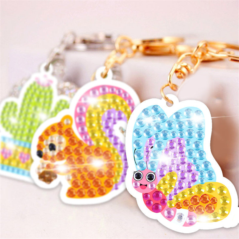 Diamond Painting Kit Make Your Own GEM Animal Keychains 15pcs 3