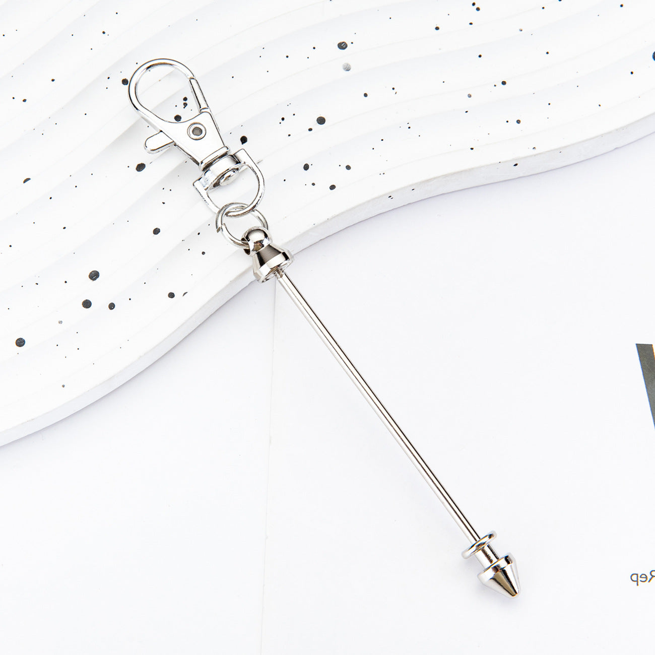 Beadable Keychain Metal Conical Bullet DIY Craft Supplies 3