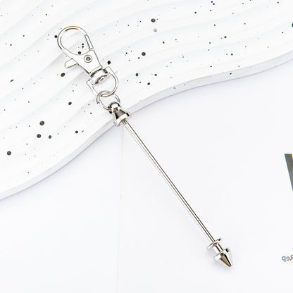 Beadable Keychain Metal Conical Bullet DIY Craft Supplies 3