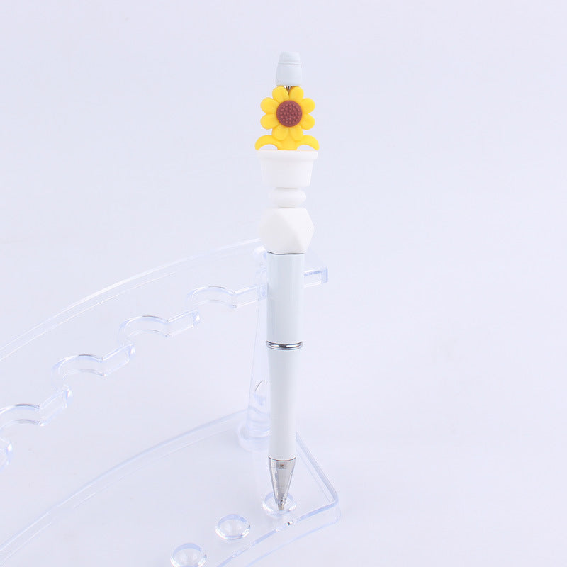 Sunflower Silicone Beaded Pens Handmade Office School Supplies Gift 6