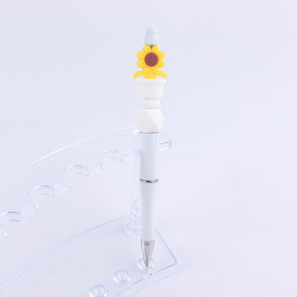 Sunflower Silicone Beaded Pens Handmade Office School Supplies Gift 6