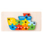 Wooden Building Blocks Animal Traffic Shapes Matching 3D Puzzle Toy 12