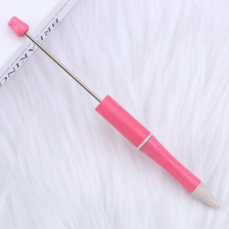 Environmentally Friendly ABS Wheat Straw Beadable Ballpoint Pens DIY Craft Supplies 14
