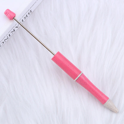 Environmentally Friendly ABS Wheat Straw Beadable Ballpoint Pens DIY Craft Supplies 14