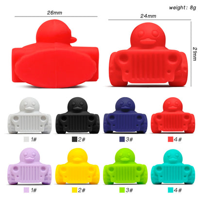 20Pcs Silicone 3D Focal Beads Tank Duck Front Facing Design 3