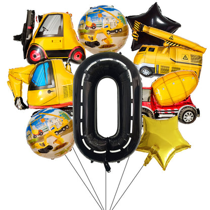Construction Vehicle Foil Balloon Set 40 Inch Engineering Theme 12