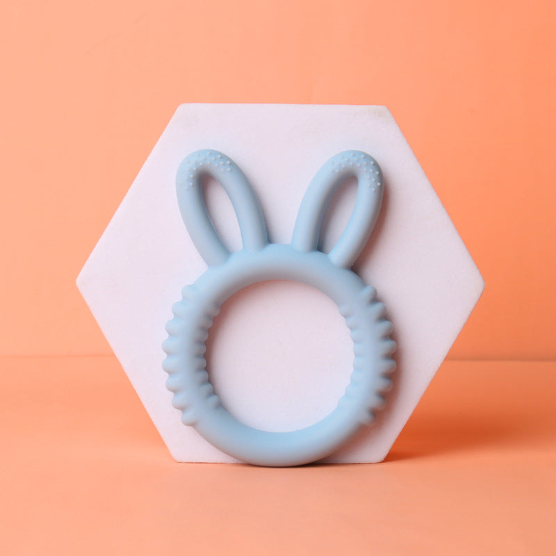 Silicone Baby Teether Rabbit Shape Sensory Chew Toy 8