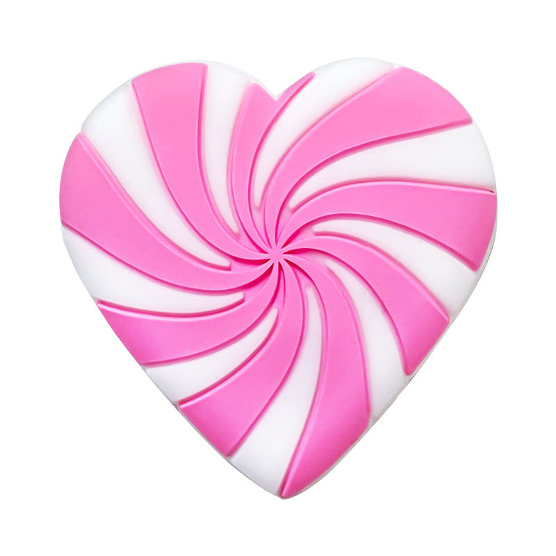 20Pcs Silicone Focal Beads Love Candy Macaron Windmill Design 6