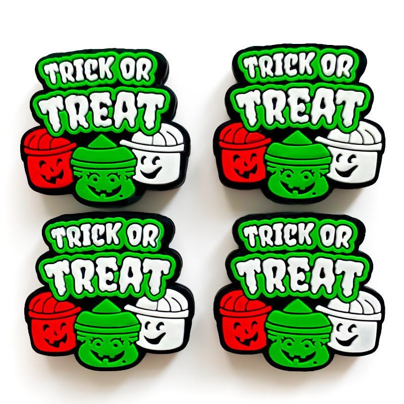 20Pcs Silicone Focal Beads Cartoon Triple Bucket Design 3