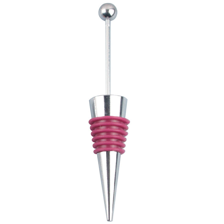 Beadable Wine Stopper Aluminum Alloy DIY Craft Supplies 12cm 7