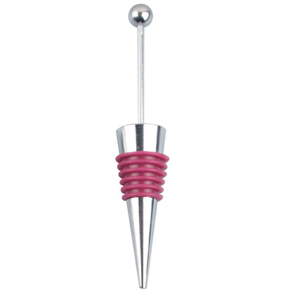 Beadable Wine Stopper Aluminum Alloy DIY Craft Supplies 12cm 7