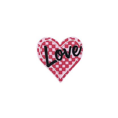 20Pcs Silicone Focal Beads Love Valentine S Day Roses Heart Design 10