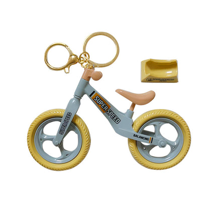 Bicycle Plastic Keychain Cute Mini Bike Charm Accessory