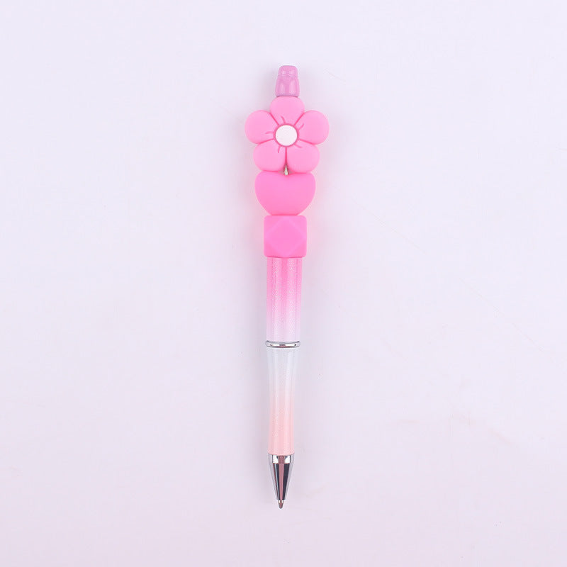 Daisy Flower Silicone Beaded Pens Ballpoint Novelty Handmade Gift 19