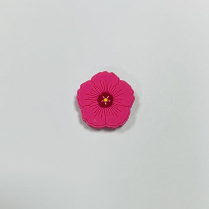20Pcs Silicone Focal Beads Flower Macaroon Color Design 11