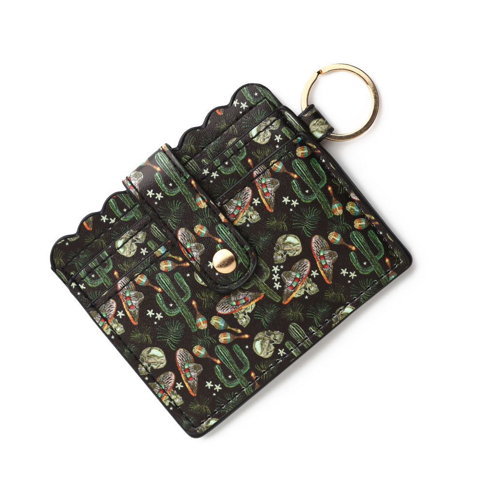 PU Leather Keychain Coin Purse Card Holder Compact Design 39