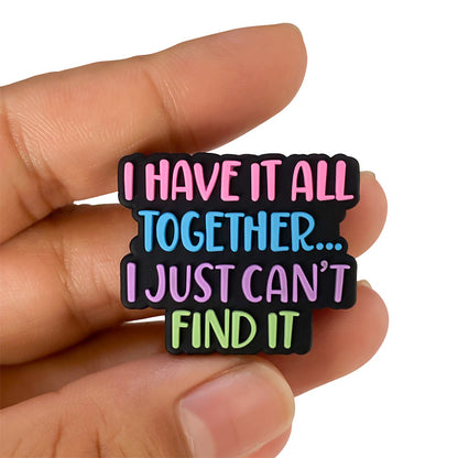 20Pcs Silicone Focal Beads English Short Sentence Color Creative 5