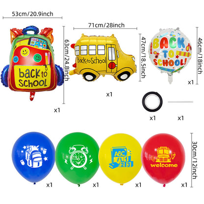 Back to School Cartoon Foil Balloon Set Party Decoration 2