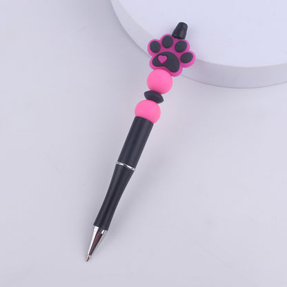 Dog Claw Silicone Beaded Pens Ballpoint Writing Office School Supplies 12