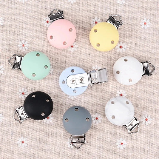 Silicone Pacifier Clip Round Dummy Clips 30mm