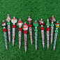 Santa Claus Snowman Silicone Beaded Pens Christmas Holiday Novelty Gift