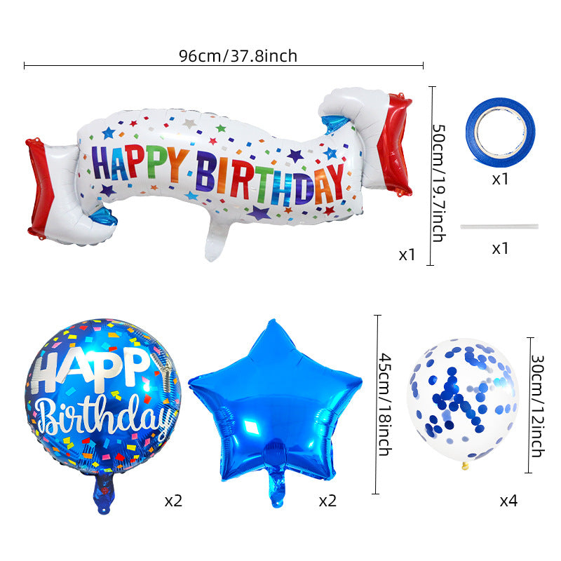 Happy Birthday Foil Balloon Set Kids Party Decoration 2
