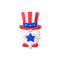 20pcs Silicone Focal Beads Independence Day Theme USA Flag and Character Designs 9