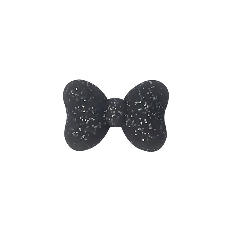 20Pcs Silicone Focal Beads Bow Cross Solid Luminous Design 15