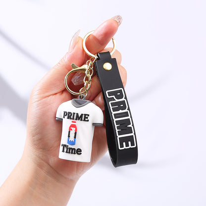 Prime Drink Soft Rubber T-Shirt PVC Keychain Charm 3
