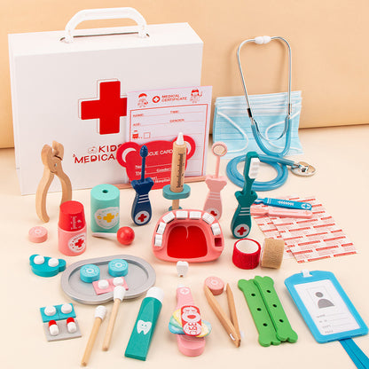 Wooden Simulation Medicine Box Montessori Toys Educational Toy 2
