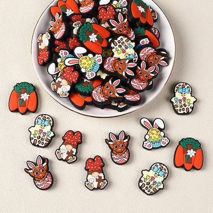 Silicone Focal Beads Easter Bunny Egg Rabbit Ears Design