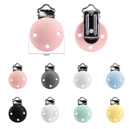 Silicone Pacifier Clip Round Dummy Clips 30mm 5