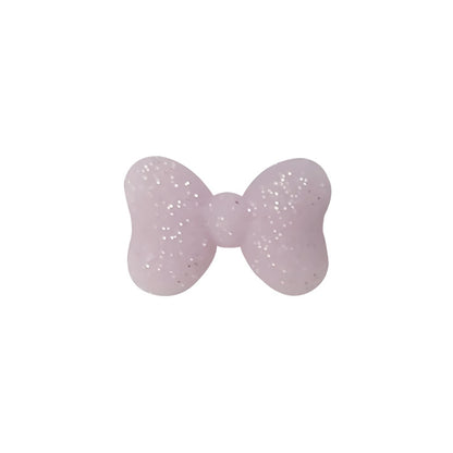 20Pcs Silicone Focal Beads Bow Cross Solid Luminous Design 6