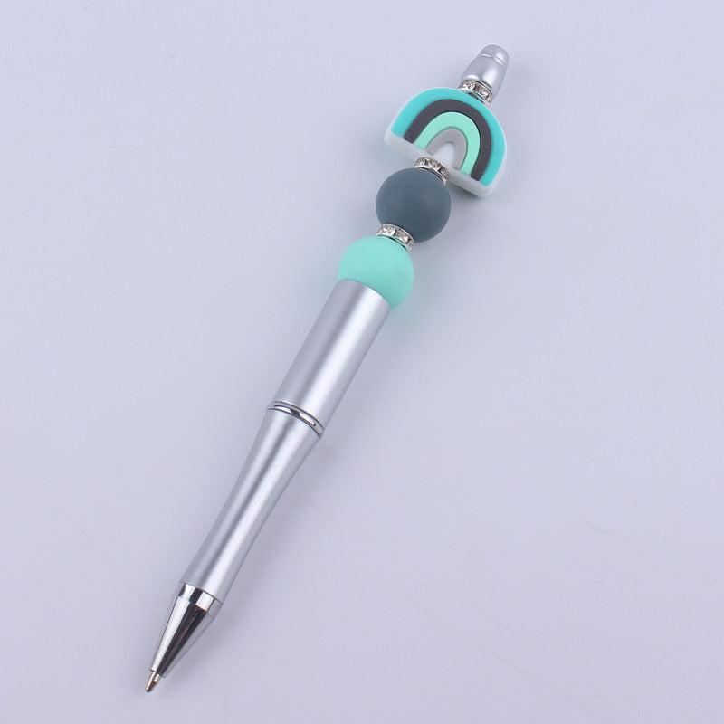 Rainbow Silicone Beaded Pens Ballpoint Pen Office School Supplies 9