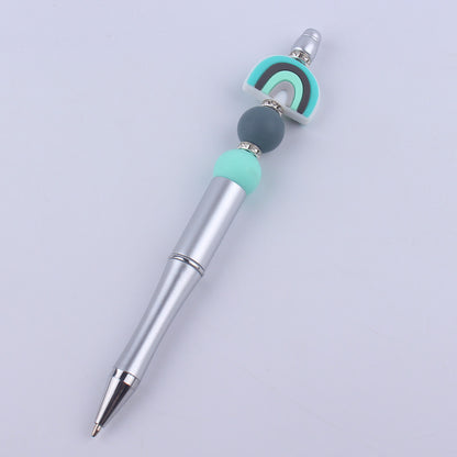 Rainbow Silicone Beaded Pens Ballpoint Pen Office School Supplies 9