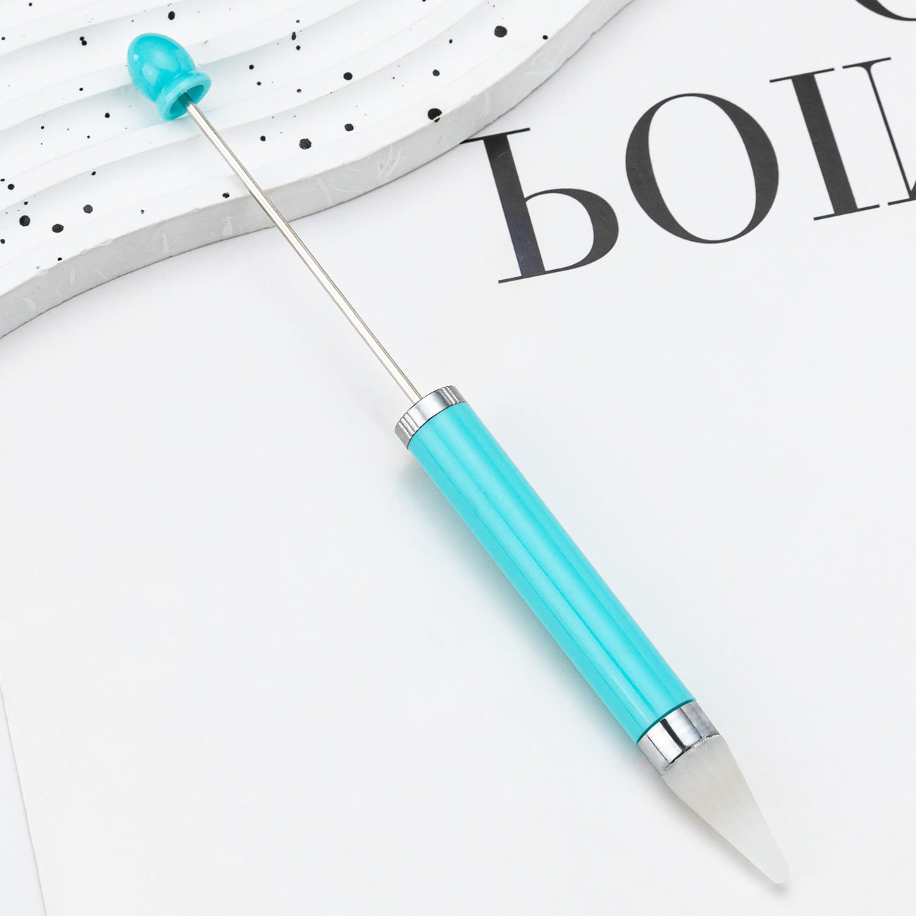Beadable Point Drill Nail Wax Head Bead Pen Plastic DIY Craft Supplies 14