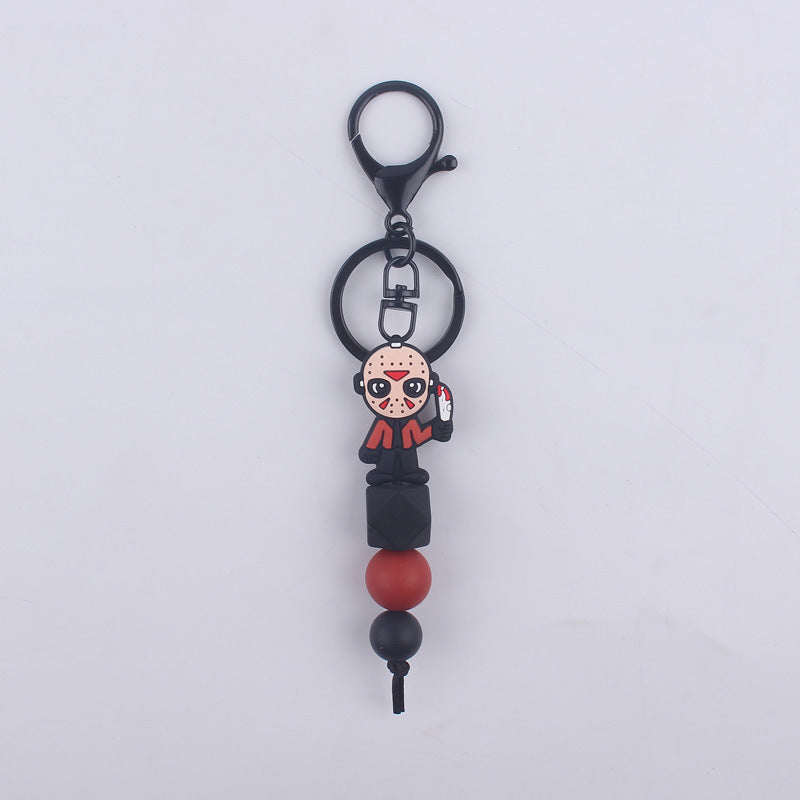 Halloween Themed Silicone Bead Keychain Assortment Charm Set 11
